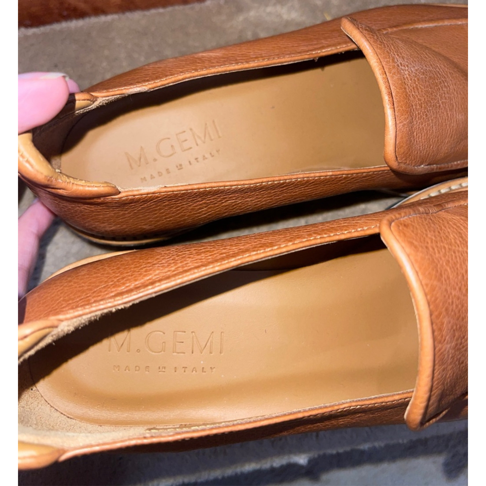 M.Gemi Women's Tan Loafers with Black Sole - Picture 10 of 13